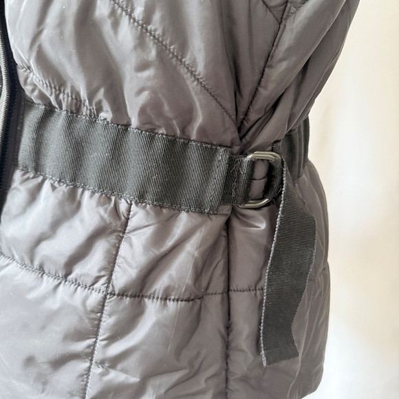 SONIA BOGNER QUILTED PUFFER VEST MOTO 2- WAY ZIP BELTED APRES SKI SPORTY LUXE 12 - Picture 7 of 13